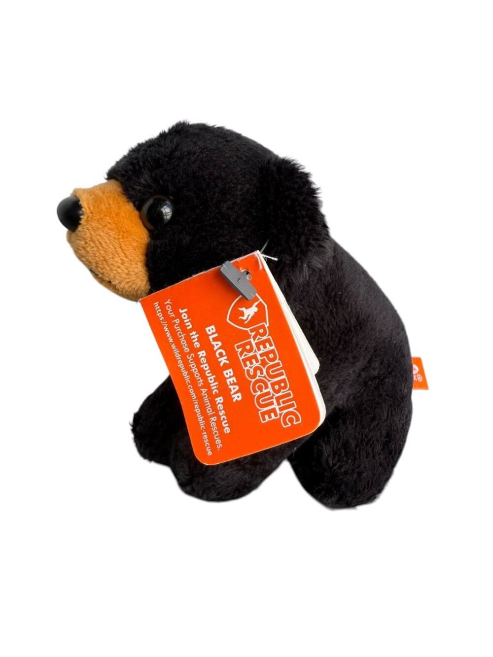 Wild Republic Rescue Black Bear Plush 5” Pocketkins NEW